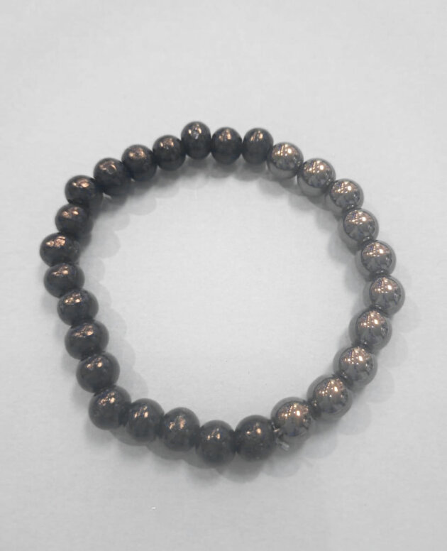 Black bead and hematite