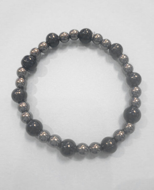 Hematite and black beads