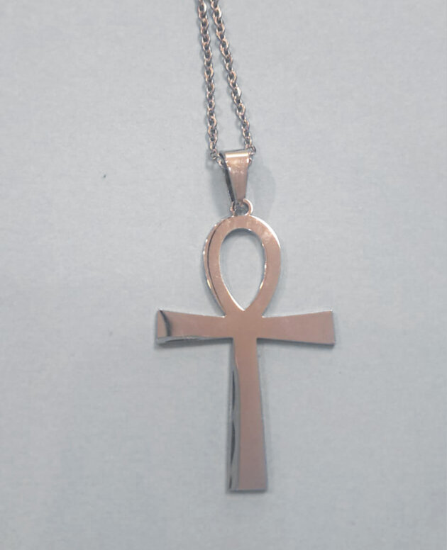 Stainless steel silver Ankh